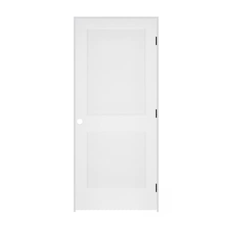 Codel Doors 26" x 80" x 1-3/8" Primed 2-Panel Interior Flat Panel Door with Ovolo Bead 6-9/16" LH Prehung Door 2268pri8082LH10B6916